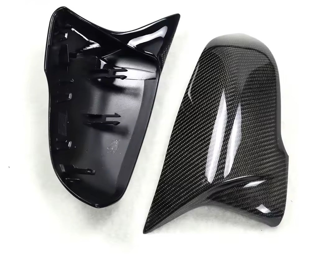 BMW 1 SERIES F40, 2 SERIES F44 & TOYOTA SUPRA CARBON FIBRE M STYLE MIRROR COVERs (2019+) F40 F44 F45 F46 F48 G29 J29-carbonizeduk