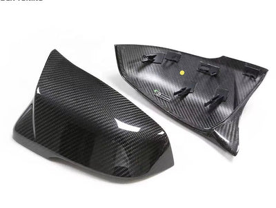 BMW 1 SERIES F40, 2 SERIES F44 & TOYOTA SUPRA CARBON FIBRE M STYLE MIRROR COVERs (2019+) F40 F44 F45 F46 F48 G29 J29-carbonizeduk