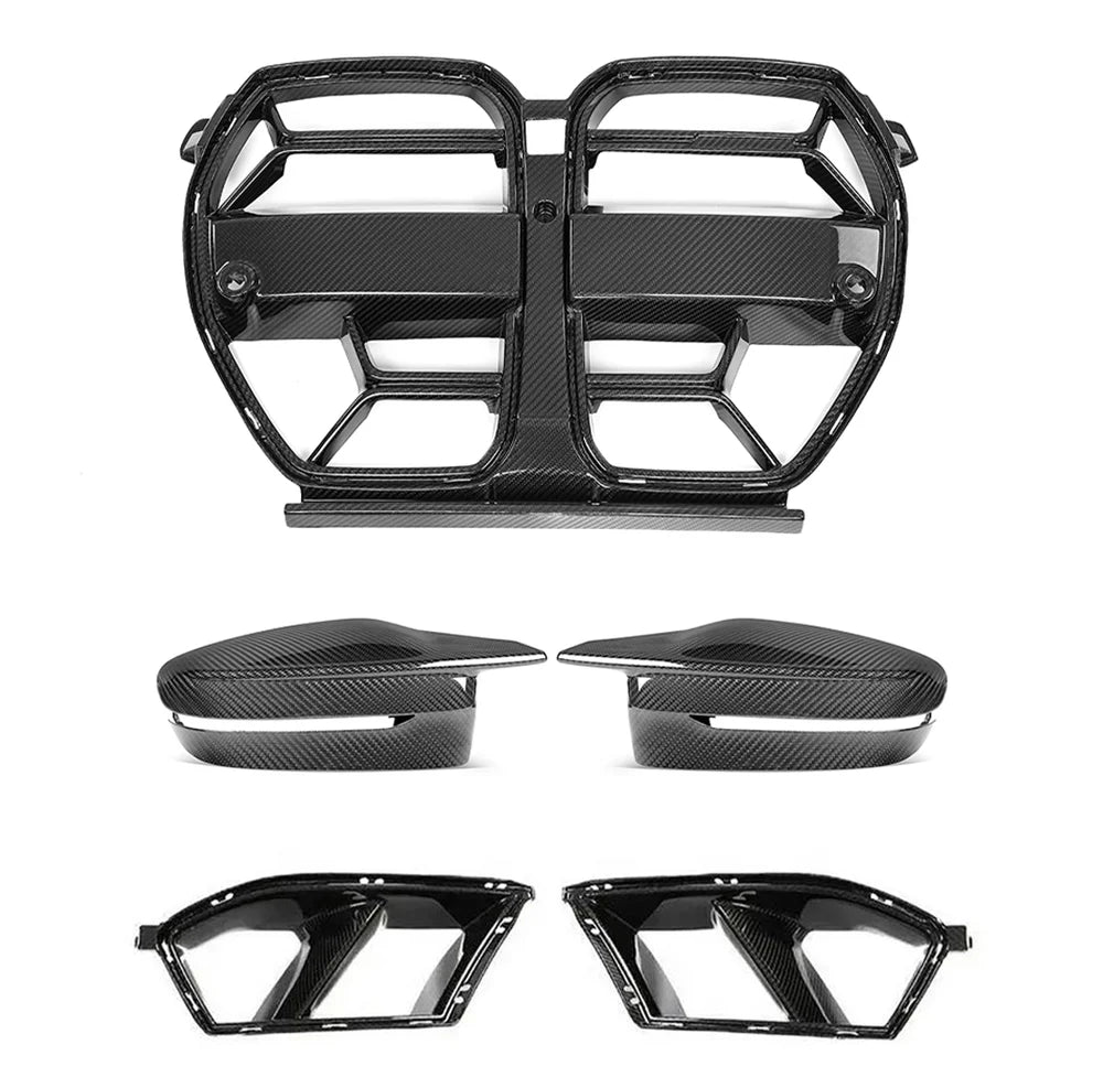BMW M3/M4 G80/G81/G82/G83 MP STYLE: GRILLE, SIDE MIRRORS, AIR VENTS - PACKAGE-carbonizeduk