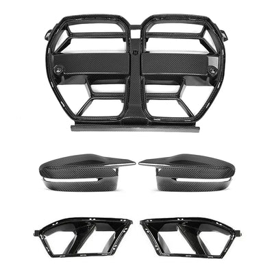 BMW M3/M4 G80/G81/G82/G83 MP STYLE: GRILLE, SIDE MIRRORS, AIR VENTS - PACKAGE-carbonizeduk