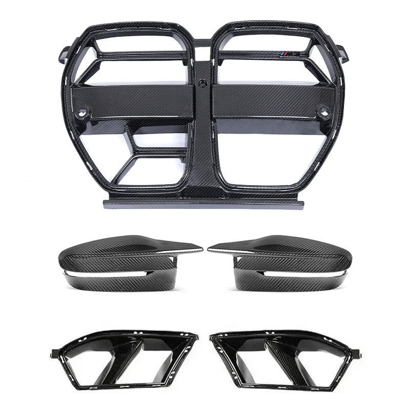 BMW M3/M4 G80/G81/G82/G83 MP STYLE: GRILLE, SIDE MIRRORS, AIR VENTS - PACKAGE-carbonizeduk