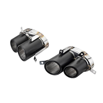 AUDI R8 V8 CARBON FIBRE TWIN EXHAUST TAILPIPES-carbonizeduk