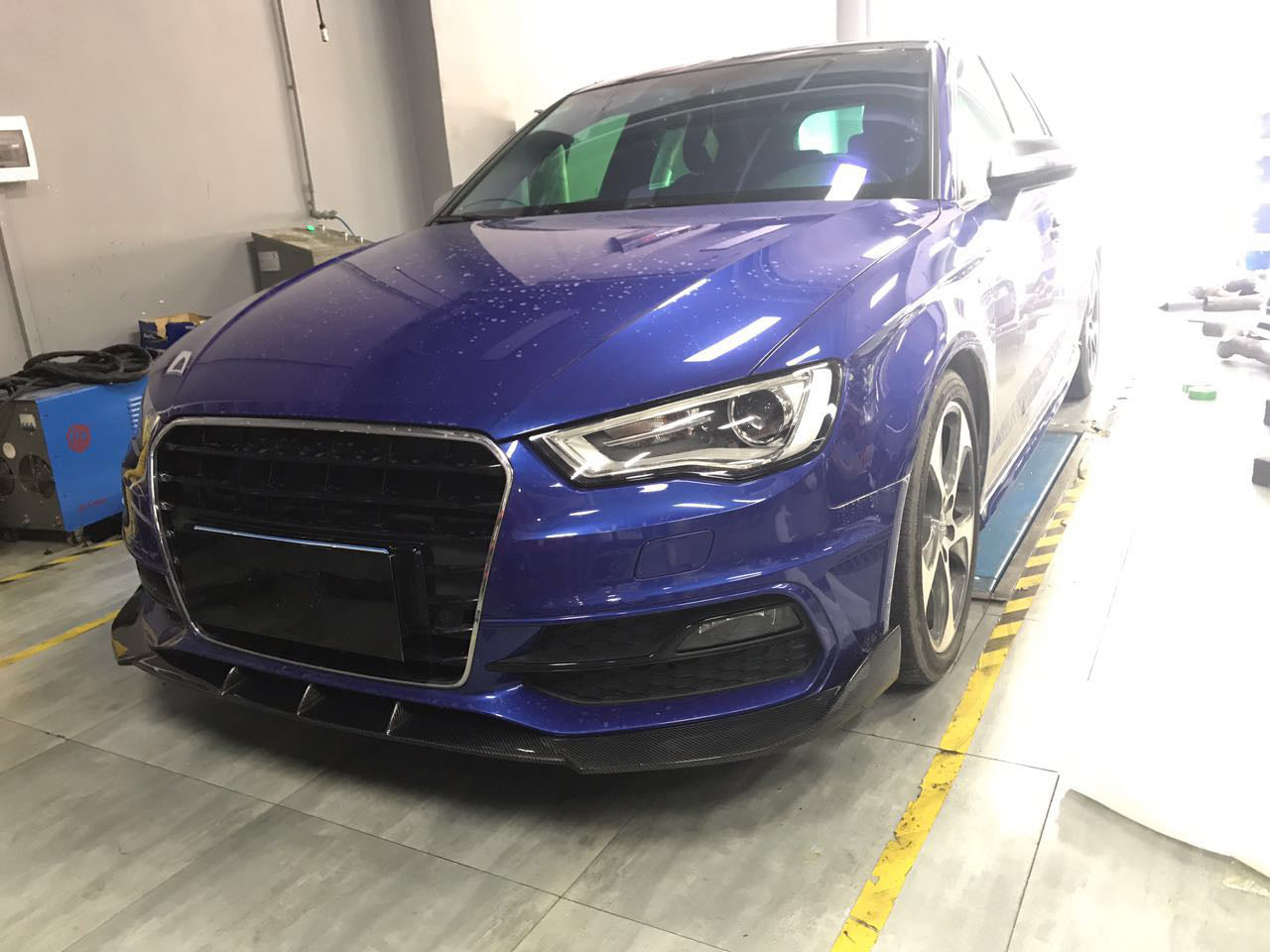 Carbon Fiber Front Lip Splitter Audi A3 S-LINE S3 Hatchback 14-15-carbonizeduk