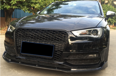 Carbon Fiber Front Lip Splitter Audi S3 A3 S-LINE Hatchback 14-15-carbonizeduk