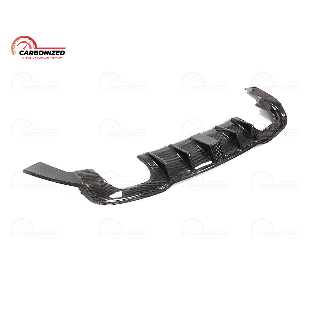 Audi S3 saloon DTM Carbon fibre Diffuser with Light 2017-2019-carbonizeduk