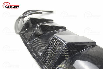 Audi S3 saloon DTM Carbon fibre Diffuser with Light 2017-2019-carbonizeduk