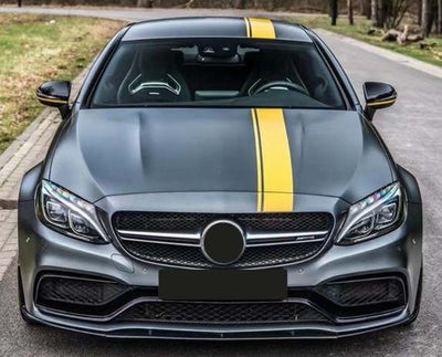 GLOSS BLACK EDITION 1 STYLE FRONT LIP W205 C63 4Dr Sedan 2015-2019-carbonizeduk