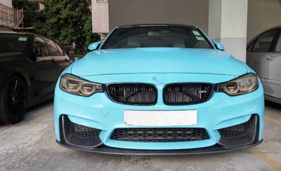 BMW M4 F82 Carbon Fibre P Style Front Lip Splitter 15-19 (1pc)-carbonizeduk