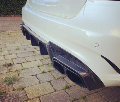 Carbon Fiber W212 Rear Diffuser Mercedes Benz E Class E63 AMG Sedan 4-Door 2013-2015-carbonizeduk