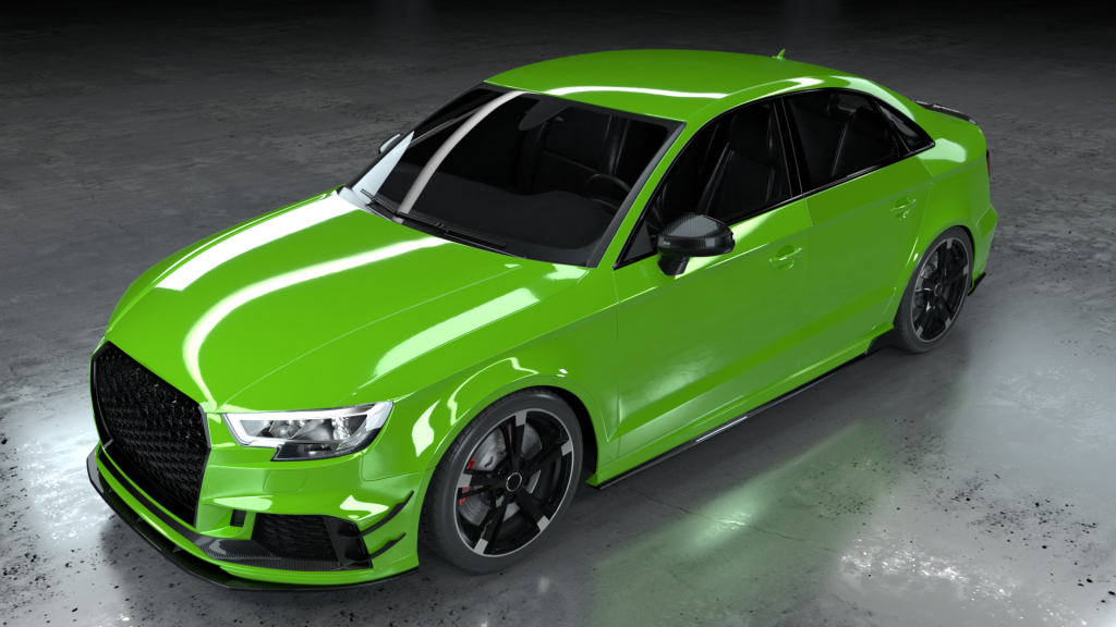 Audi RS3 Saloon 4-Door Carbon Fibre Front Lip 2017-2019-carbonizeduk