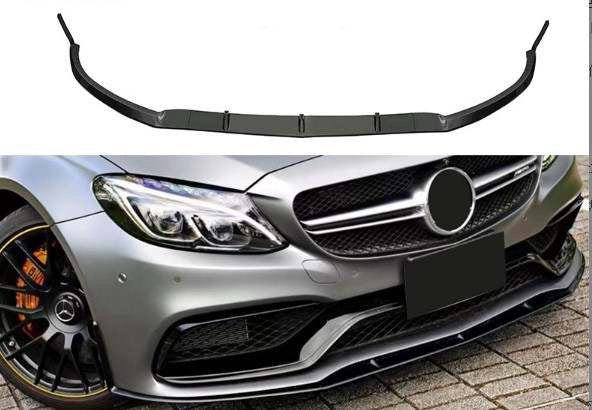 GLOSS BLACK EDITION 1 STYLE FRONT LIP W205 C63 4Dr Sedan 2015-2019-carbonizeduk