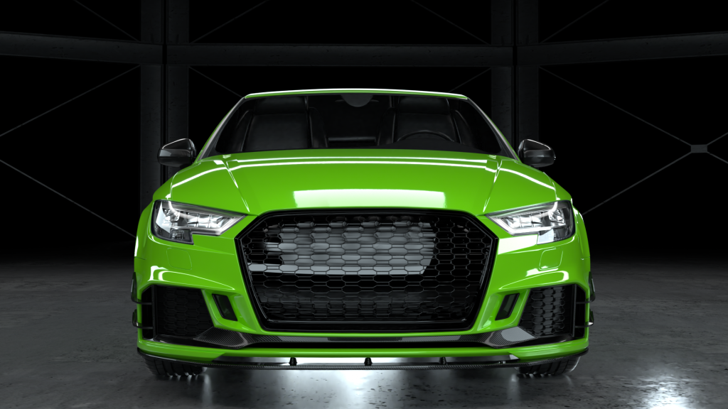 Audi RS3 Saloon 4-Door Carbon Fibre Front Lip 2017-2019-carbonizeduk
