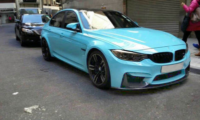 BMW M4 F82 Carbon Fibre P Style Front Lip Splitter 15-19 (1pc)-carbonizeduk