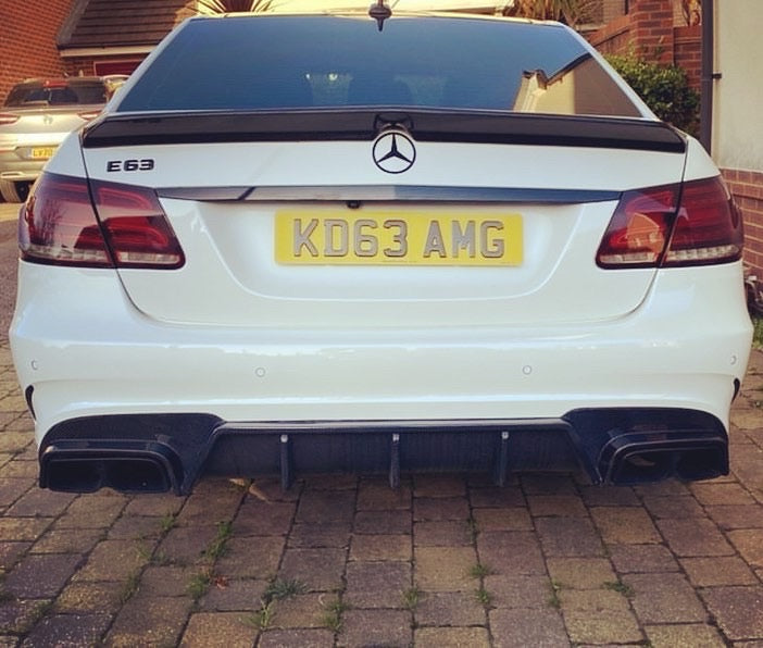 Carbon Fiber W212 Rear Diffuser Mercedes Benz E Class E63 AMG Sedan 4-Door 2013-2015-carbonizeduk
