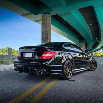 Mercedes Benz C63 W204 Carbon Fibre Rear Bumper Diffuser 12-14-carbonizeduk