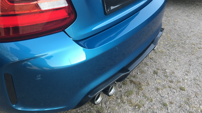 BMW F87 M2 16-17 M Performance Big Fin Carbon Fibre Rear Bumper diffuser-carbonizeduk