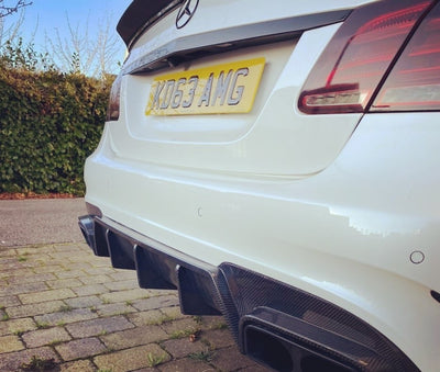Carbon Fiber W212 Rear Diffuser Mercedes Benz E Class E63 AMG Sedan 4-Door 2013-2015-carbonizeduk
