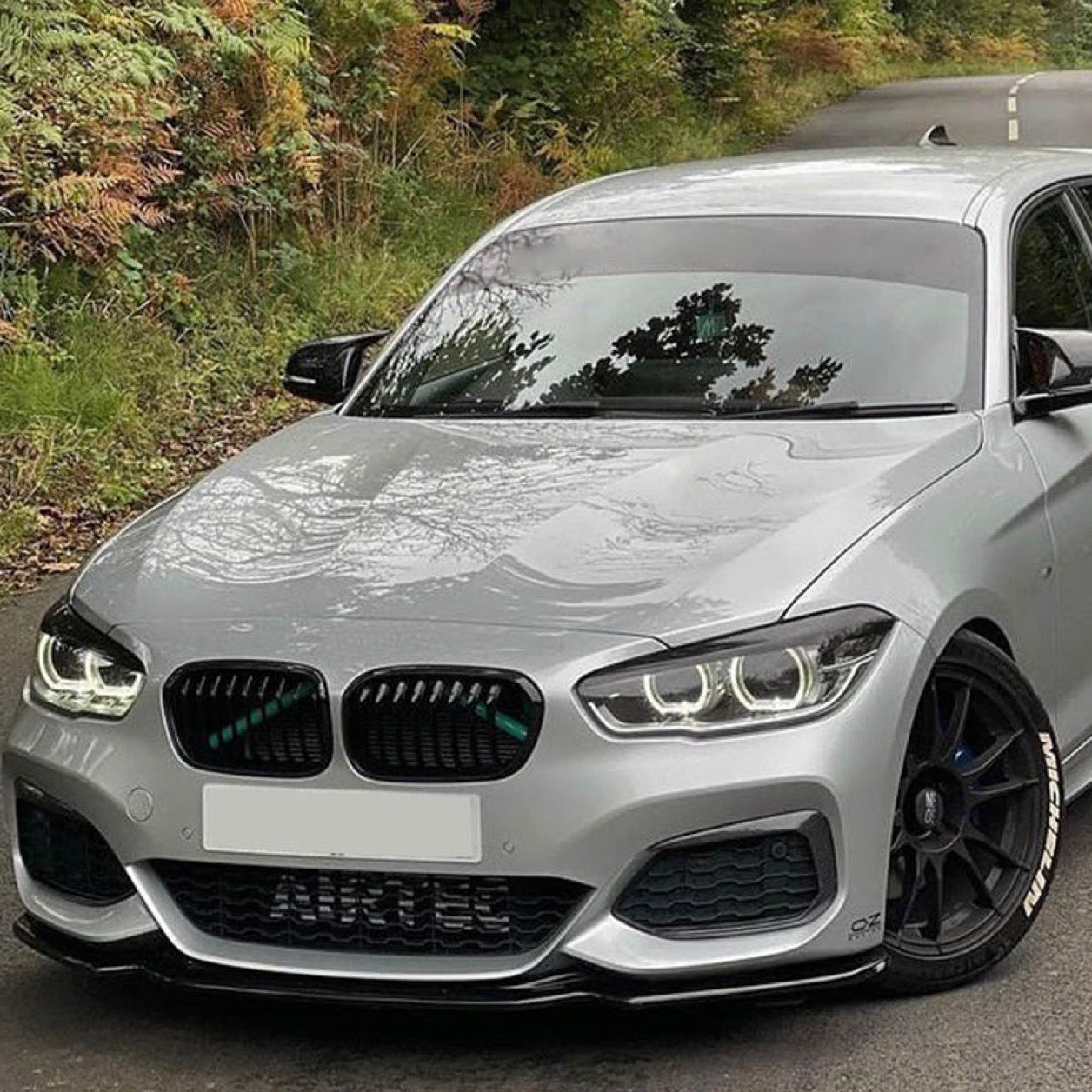 BMW F20 F21 LCI 2015-2019 Gloss Black Front lip Splitter by CBUK-carbonizeduk