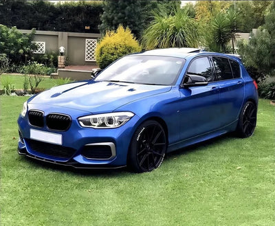 BMW F20 F21 LCI 2015-2019 Gloss Black Front lip Splitter by CBUK-carbonizeduk