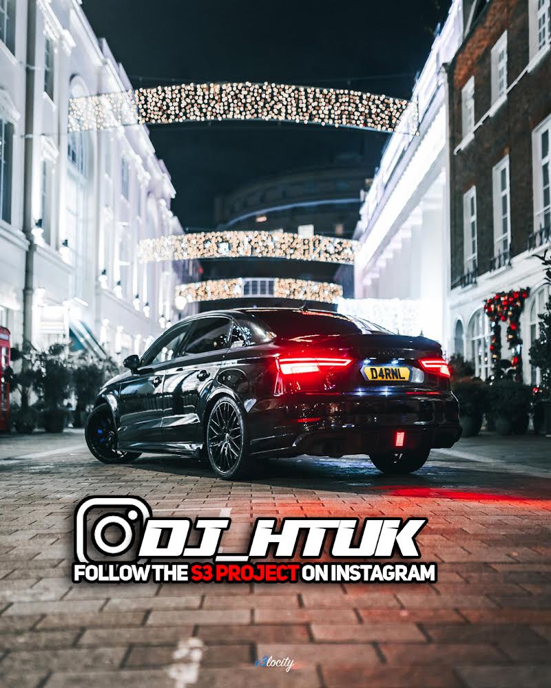 Audi S3 saloon DTM Carbon fibre Diffuser with Light 2017-2019-carbonizeduk