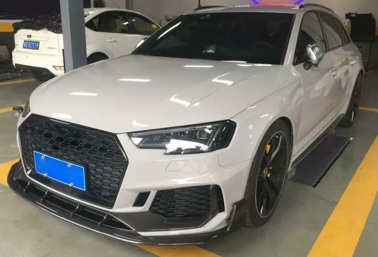 Audi RS4 Avant B9 Dry Carbon Fibre Front Lip splitter Kit 2019+-carbonizeduk