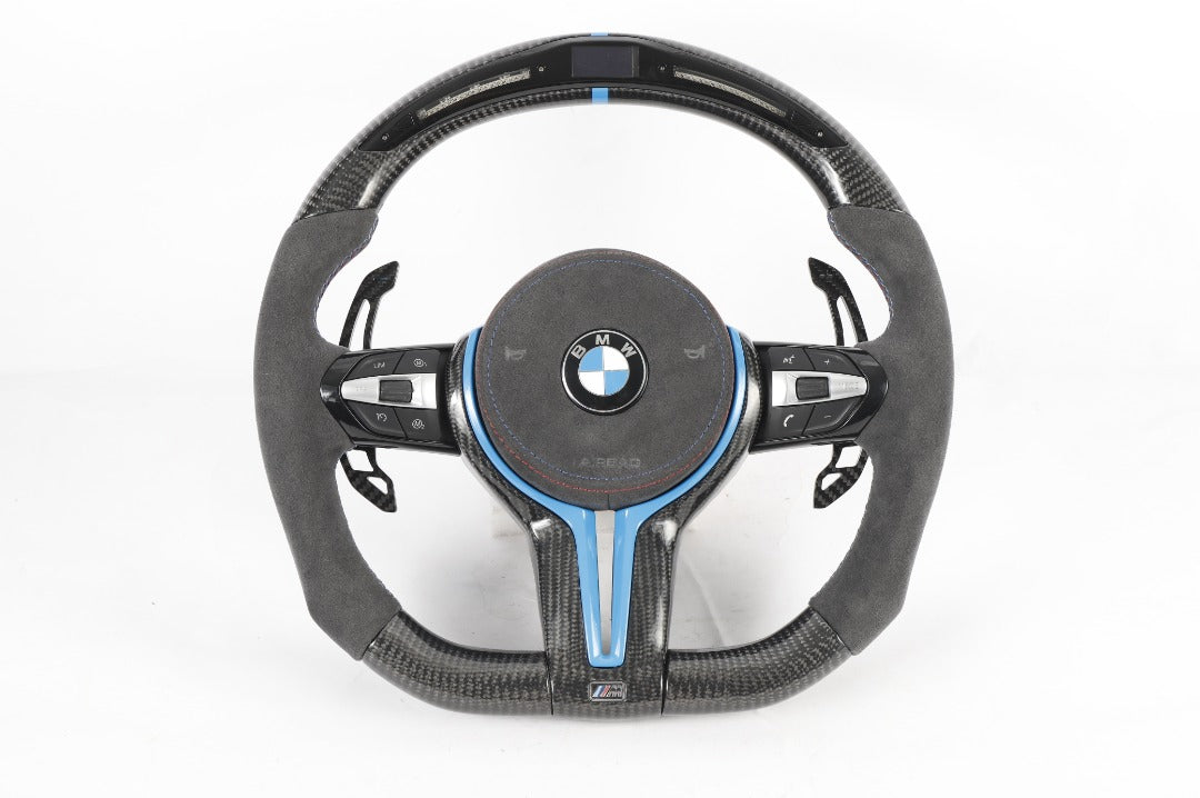 BMW M2 M3 M4 M5 M6 M140i Carbon Fibre F1 Style Carbon Fibre & Alcantara Steering Wheel-carbonizeduk