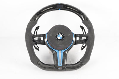 BMW M2 M3 M4 M5 M6 M140i Carbon Fibre F1 Style Carbon Fibre & Alcantara Steering Wheel-carbonizeduk