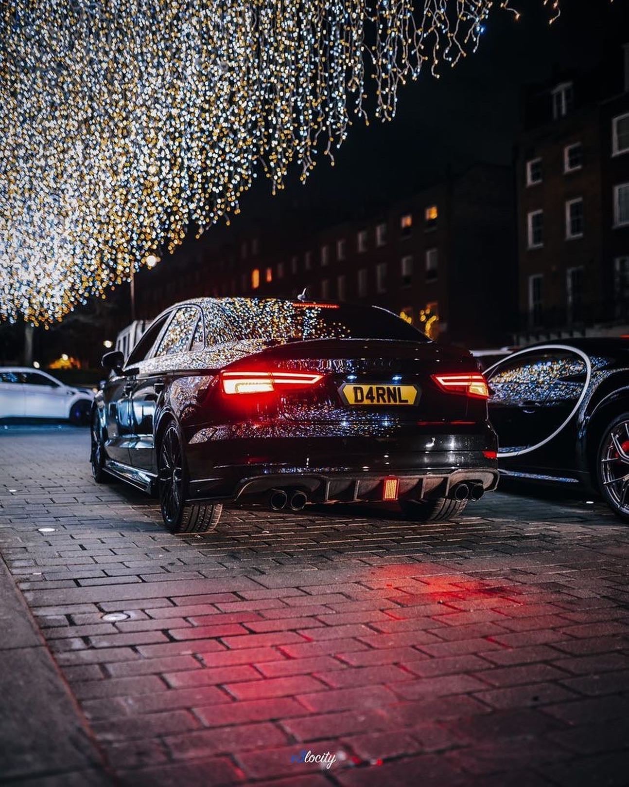 Audi S3 saloon DTM Carbon fibre Diffuser with Light 2017-2019-carbonizeduk