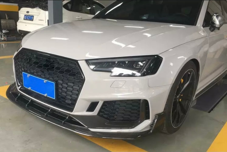 Audi RS4 Avant B9 Dry Carbon Fibre Front Lip splitter Kit 2019+-carbonizeduk