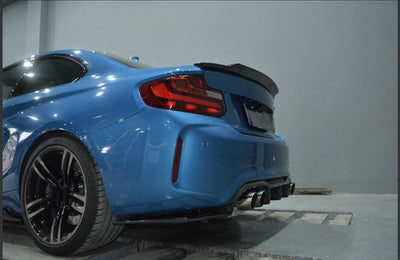 BMW M2 F87 16-18 Carbon Fibre Big Fin MTC Style diffuser-carbonizeduk