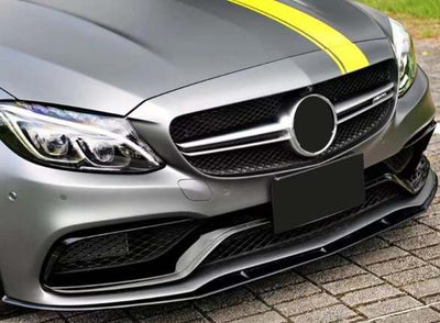 GLOSS BLACK EDITION 1 STYLE FRONT LIP W205 C63 4Dr Sedan 2015-2019-carbonizeduk