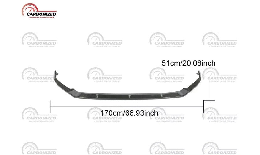 Volkswagen Golf R MK7 Carbon Fiber front lip splitter-carbonizeduk