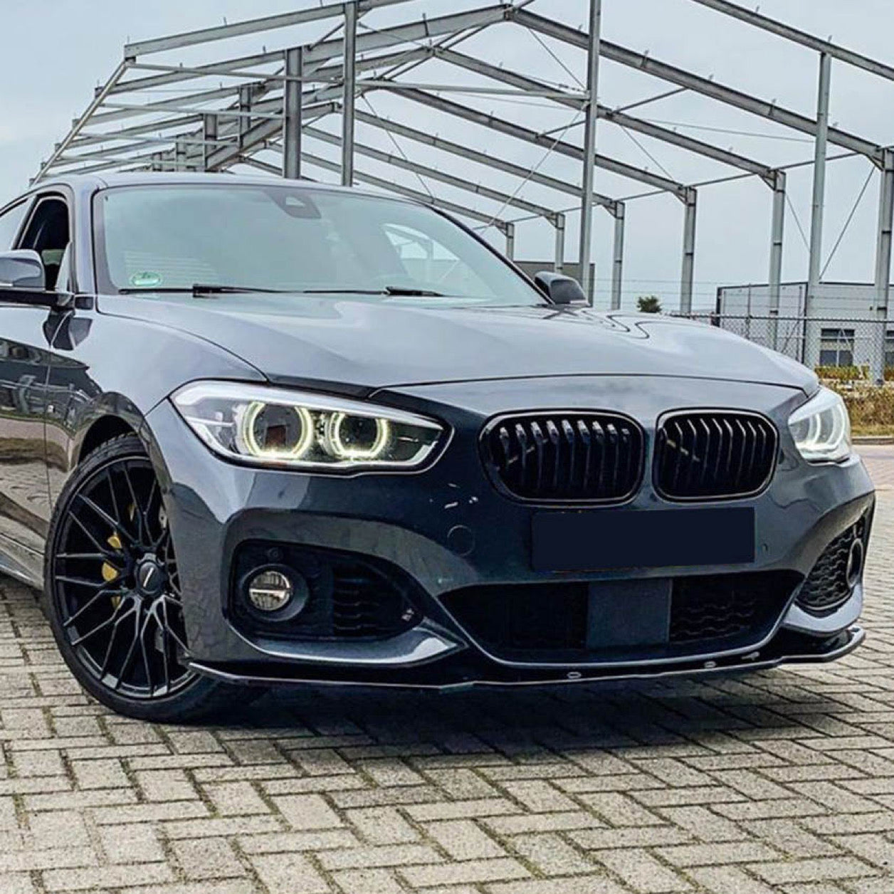 BMW F20 F21 LCI 2015-2019 Gloss Black Front lip Splitter by CBUK-carbonizeduk