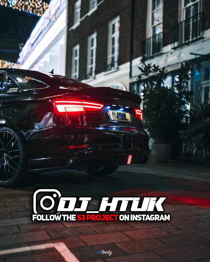 Audi S3 saloon DTM Carbon fibre Diffuser with Light 2017-2019-carbonizeduk