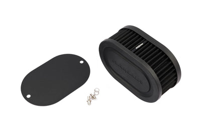 Pleated Carb Intake Air Filter MultiFit Blank Plate 65mm Int Height-Filters-carbonizeduk