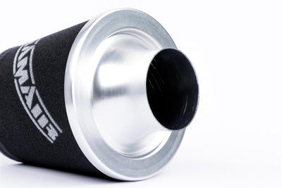 Ramair Foam Jet Stream Small Cone Air Filter 90mm (3.5inch) OD Silver-Filters-carbonizeduk