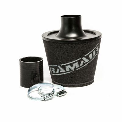 Ramair Foam Jet Stream Large Cone Air Filter 70mm (2.75inch) OD Black with Silicone Coupler-Filters-carbonizeduk