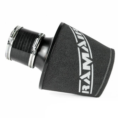 Ramair Large Foam Filter Aluminium Base 90mm (3.5inch) OD Black with Silicone Coupler-Filters-carbonizeduk