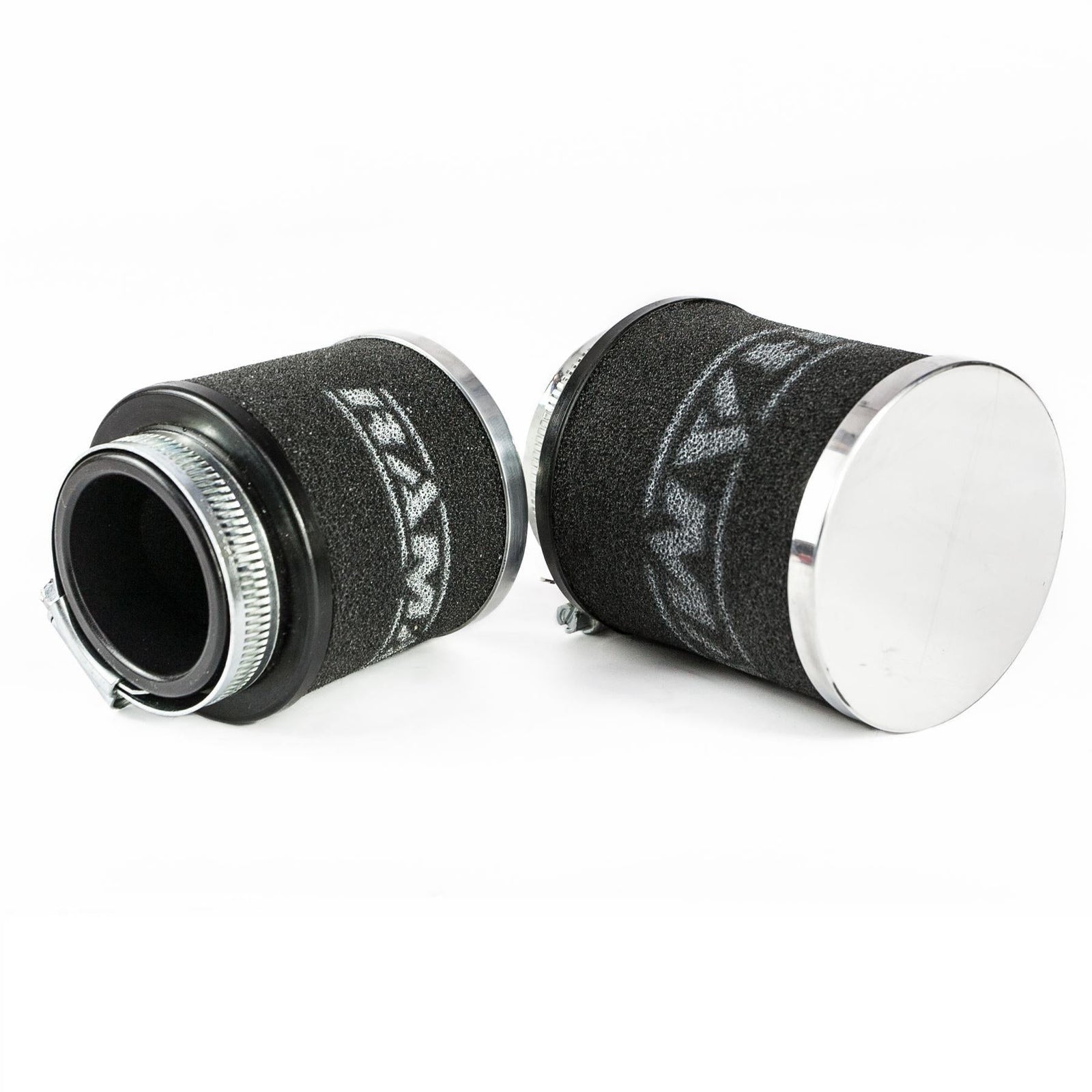 Chrome Cap Motorcycle Pod Foam Air Filter 34mm-Filters-carbonizeduk