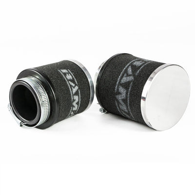 Chrome Cap Motorcycle Pod Foam Air Filter 34mm-Filters-carbonizeduk