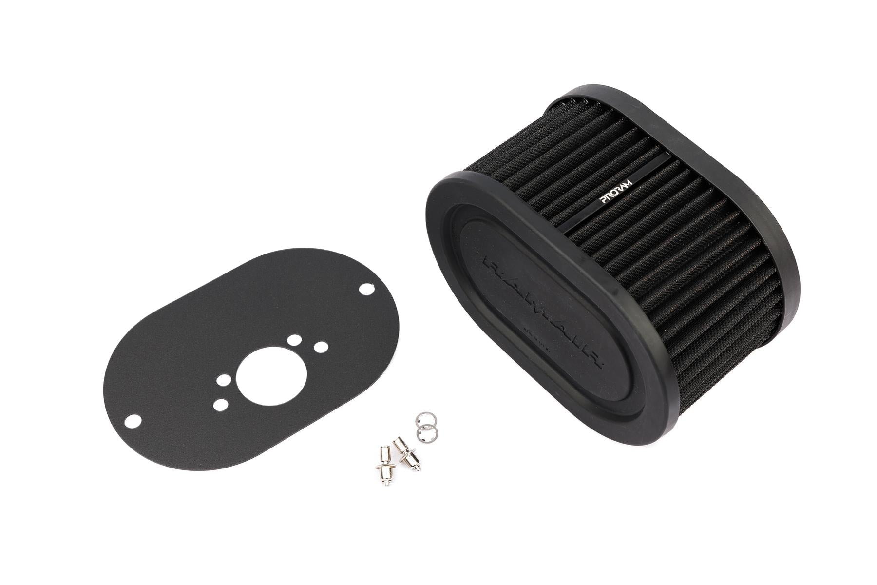 Pleated Carburettor Intake Air Filter Baseplate to fit SU HS6 Mini Offset 100mm-Filters-carbonizeduk