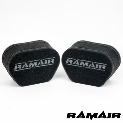 2x Twin Inlet Motorcycle Carb Sock Foam Air Filter 74mm-Filters-carbonizeduk