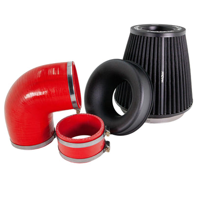 Performance Pleated Induction Kit for MK2 Focus ST - Red Hoses-Intake Kits-carbonizeduk