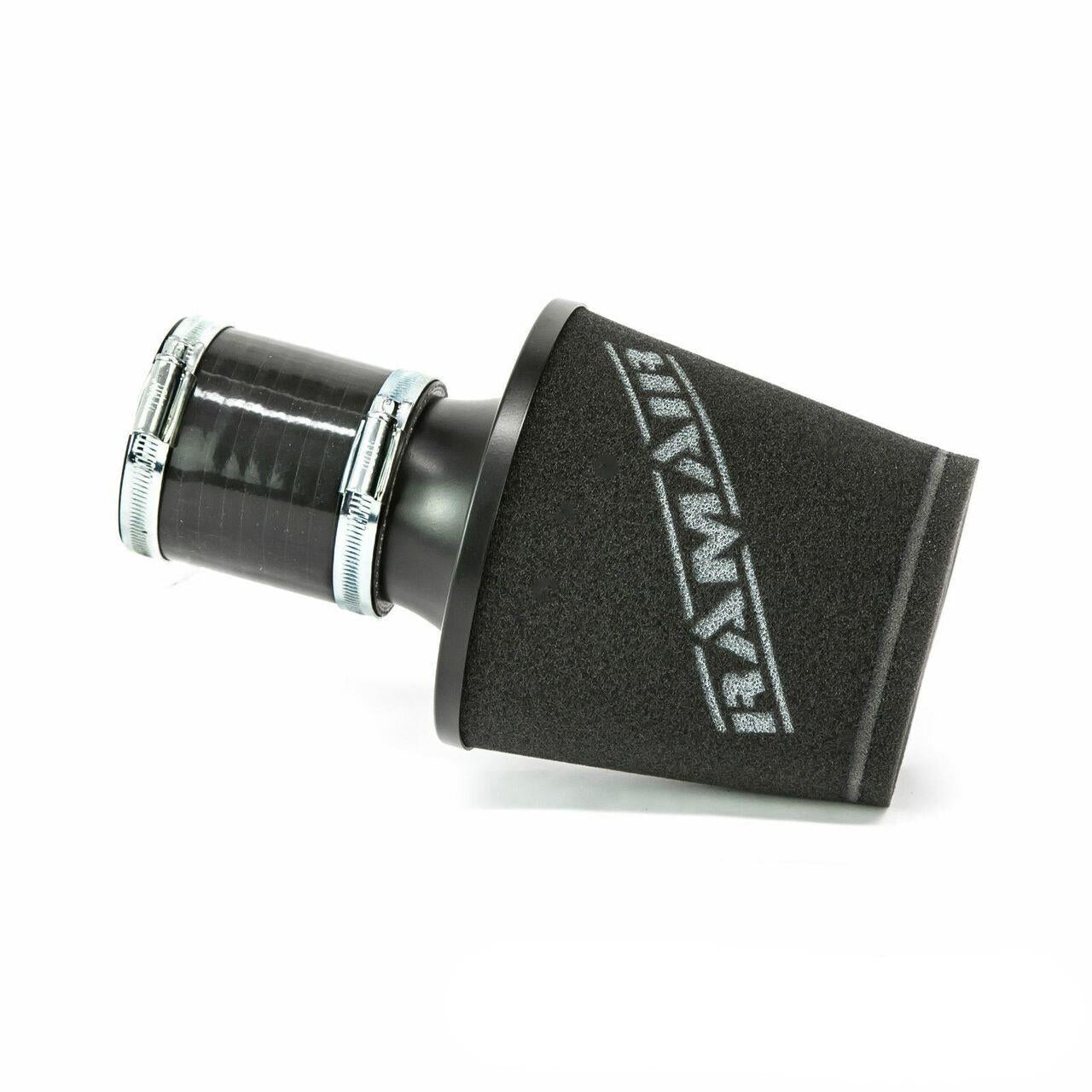 Ramair Small Foam Filter Aluminium Base 70mm (2.75inch) OD Black with Silicone Coupler-Filters-carbonizeduk