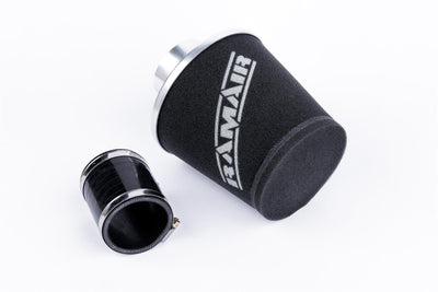 Ramair Foam Jet Stream Small Cone Air Filter 90mm (3.5inch)OD Silver with Silicone Coupling-Filters-carbonizeduk
