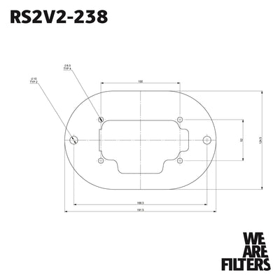 Carburettor Foam Air Filter with Baseplate to fit Weber 32/36 DGV/DGEV, 38 DGAS/DGMS - 65mm Internal Height-Filters-carbonizeduk