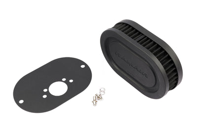 Pleated Carburettor Intake Air Filter Baseplate to fit SU HS6 (Mini Offset) 40mm-Filters-carbonizeduk