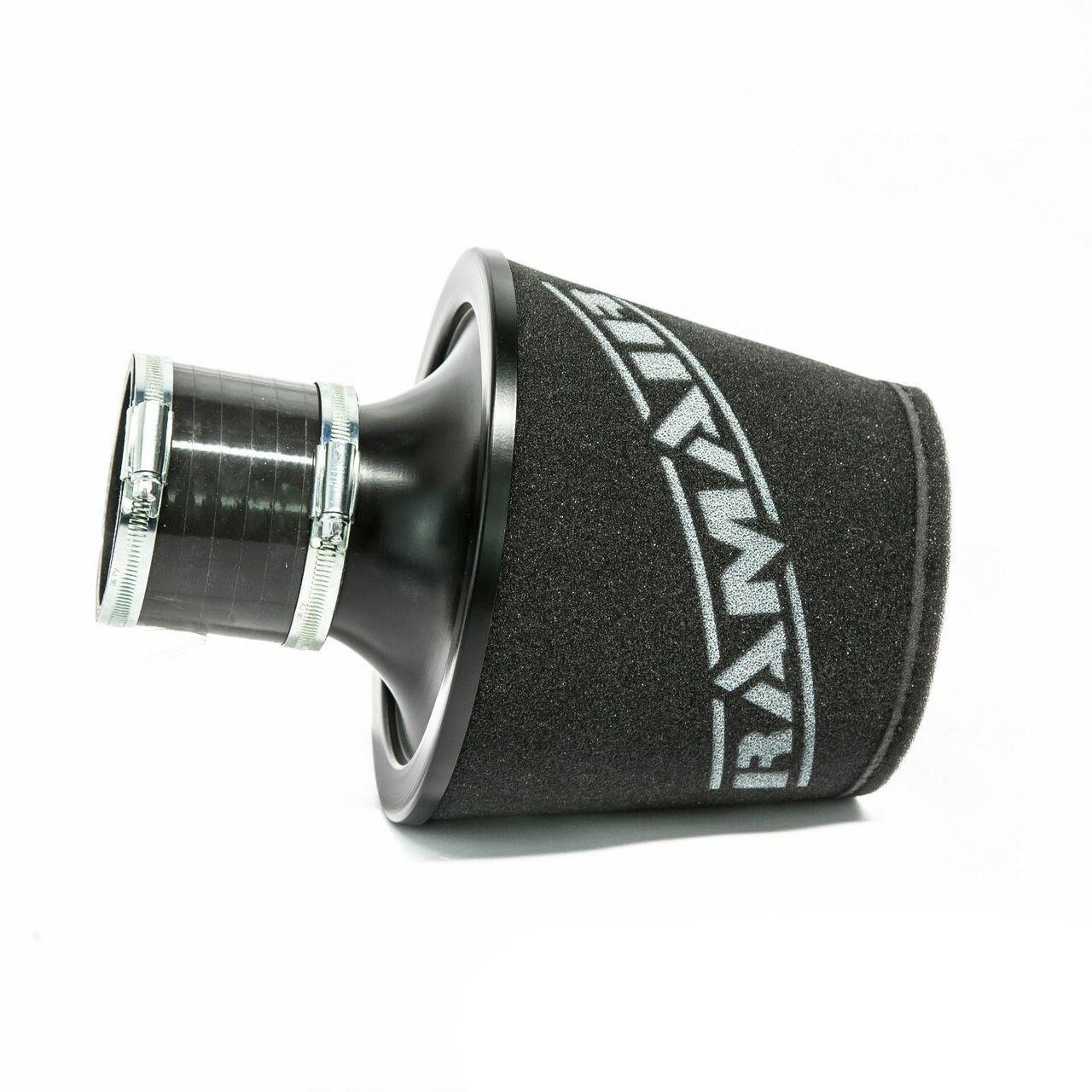 Ramair Large Foam Filter Aluminium Base 80mm (3.1inch) OD Black with Silicone Coupler-Filters-carbonizeduk