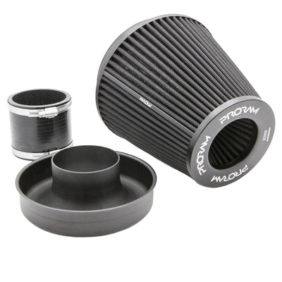 Proram 76mm (3inch) ID Neck Large Cone Air Filter with Velocity Stack and Coupling-Filters-carbonizeduk
