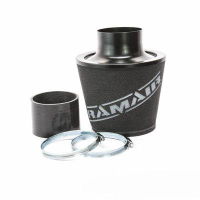 Ramair Large Foam Filter Aluminium Base 100mm (3.9inch) OD Black with Silicone Coupler-Filters-carbonizeduk